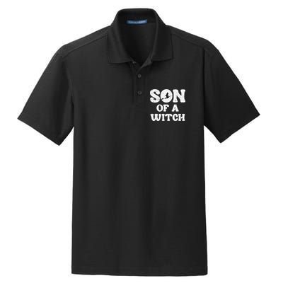 Halloween Son Of A Witch Funny Costume Family Dry Zone Grid Polo