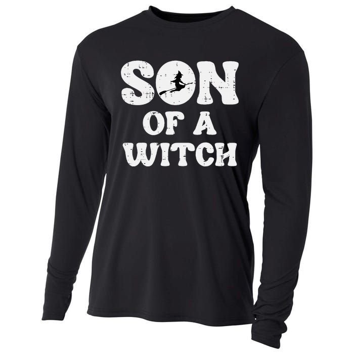 Halloween Son Of A Witch Funny Costume Family Cooling Performance Long Sleeve Crew