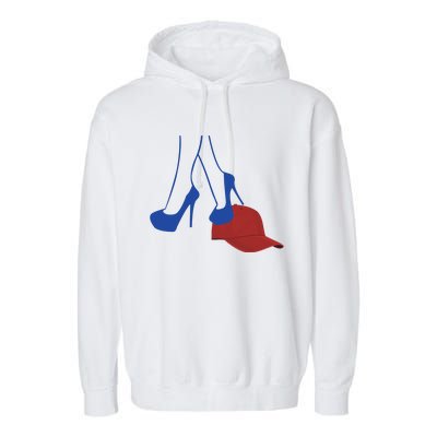 Heels Stepping On Red Hat Garment-Dyed Fleece Hoodie