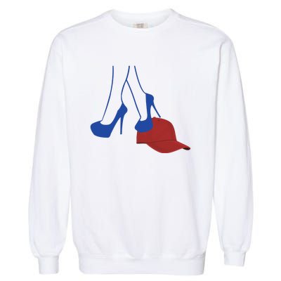 Heels Stepping On Red Hat Garment-Dyed Sweatshirt