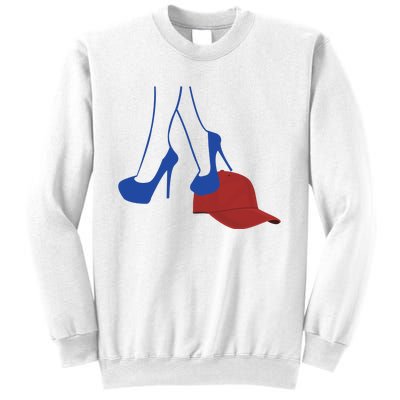 Heels Stepping On Red Hat Sweatshirt