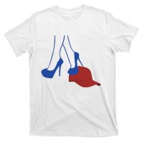 Heels Stepping On Red Hat T-Shirt