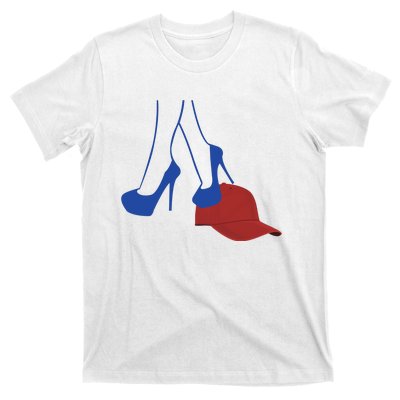 Heels Stepping On Red Hat T-Shirt