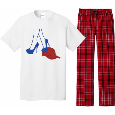 Heels Stepping On Red Hat Pajama Set