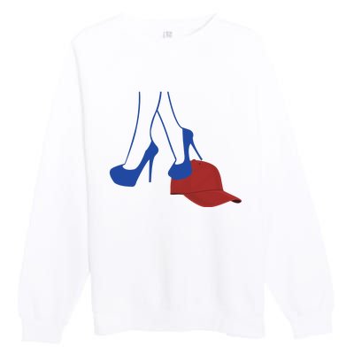 Heels Stepping On Red Hat Premium Crewneck Sweatshirt