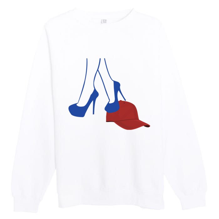 Heels Stepping On Red Hat Premium Crewneck Sweatshirt