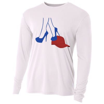 Heels Stepping On Red Hat Cooling Performance Long Sleeve Crew