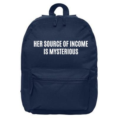 Her Source Of Income Is Mysterious 16 in Basic Backpack