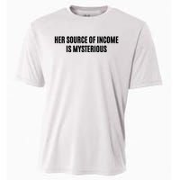 Her Source Of Income Is Mysterious Cooling Performance Crew T-Shirt