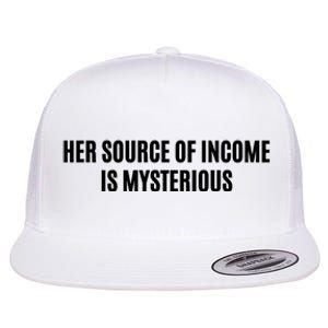 Her Source Of Income Is Mysterious Flat Bill Trucker Hat