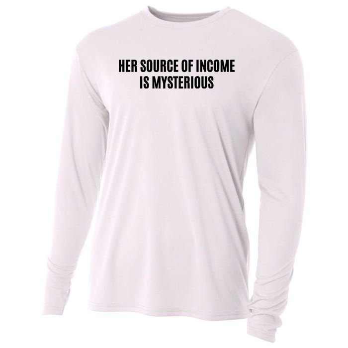 Her Source Of Income Is Mysterious Cooling Performance Long Sleeve Crew