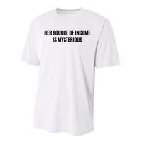 Her Source Of Income Is Mysterious Performance Sprint T-Shirt