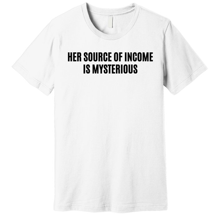 Her Source Of Income Is Mysterious Premium T-Shirt