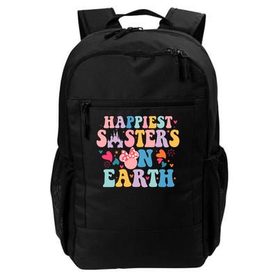 Happiest sisters on earth magical castle family matching Daily Commute Backpack