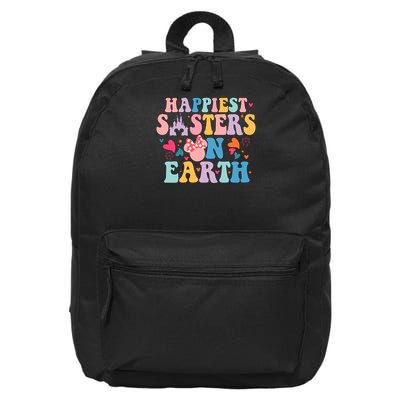 Happiest sisters on earth magical castle family matching 16 in Basic Backpack