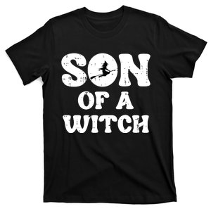 Halloween Son Of A Witch Funny Costume Family Boy Kids Teen T-Shirt