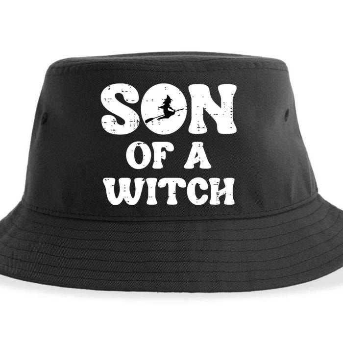 Halloween Son Of A Witch Funny Costume Family Boy Kids Teen Sustainable Bucket Hat