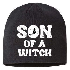 Halloween Son Of A Witch Funny Costume Family Boy Kids Teen Sustainable Beanie