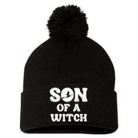 Halloween Son Of A Witch Funny Costume Family Boy Kids Teen Pom Pom 12in Knit Beanie