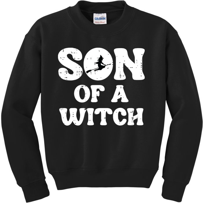 Halloween Son Of A Witch Funny Costume Family Boy Kids Teen Kids Sweatshirt