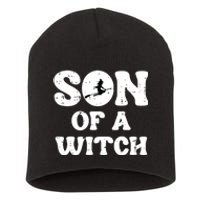 Halloween Son Of A Witch Funny Costume Family Boy Kids Teen Short Acrylic Beanie