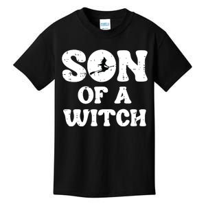 Halloween Son Of A Witch Funny Costume Family Boy Kids Teen Kids T-Shirt