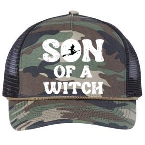 Halloween Son Of A Witch Funny Costume Family Boy Kids Teen Retro Rope Trucker Hat Cap