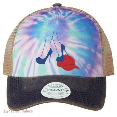 Heels Stepping On Red Maga Hat Election 2024 Legacy Tie Dye Trucker Hat