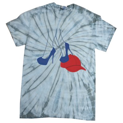 Heels Stepping On Red Maga Hat Election 2024 Tie-Dye T-Shirt