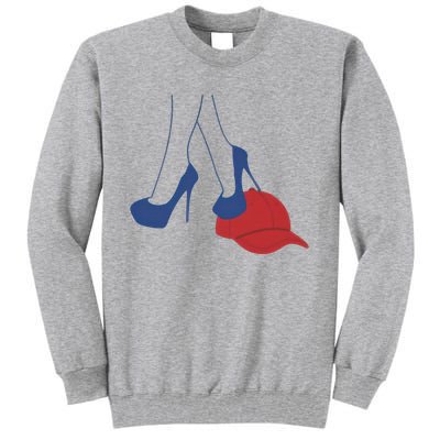 Heels Stepping On Red Maga Hat Election 2024 Tall Sweatshirt