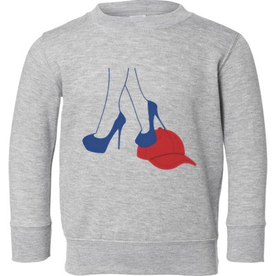 Heels Stepping On Red Maga Hat Election 2024 Toddler Sweatshirt