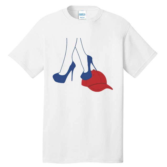 Heels Stepping On Red Maga Hat Election 2024 Tall T-Shirt