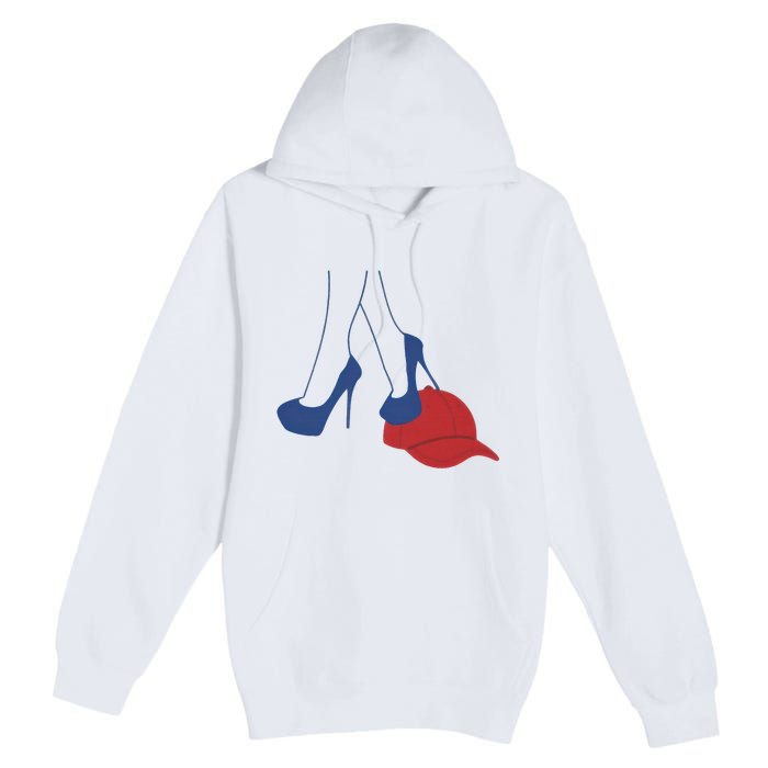 Heels Stepping On Red Maga Hat Election 2024 Premium Pullover Hoodie