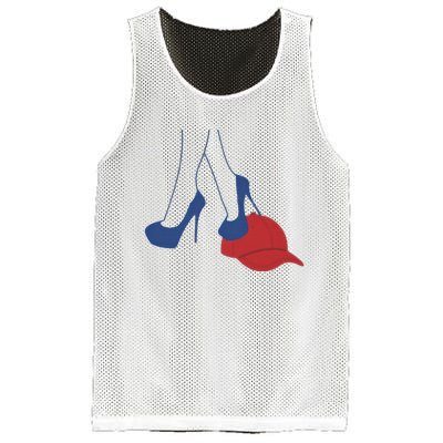 Heels Stepping On Red Maga Hat Election 2024 Mesh Reversible Basketball Jersey Tank