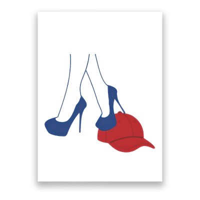 Heels Stepping On Red Maga Hat Election 2024 Poster