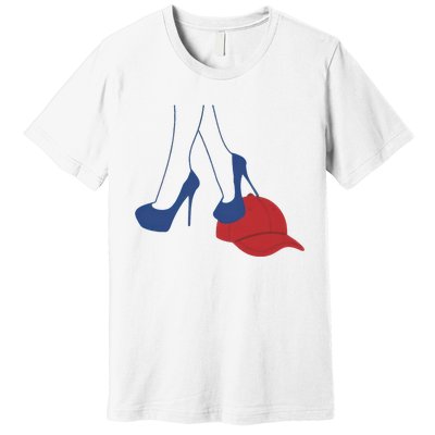 Heels Stepping On Red Maga Hat Election 2024 Premium T-Shirt