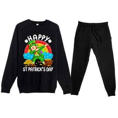 Happy St Patrick's Day Leprechaun Pop It Rainbow Fidget Toy Gift Premium Crewneck Sweatsuit Set