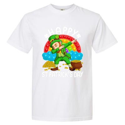 Happy St Patrick's Day Leprechaun Pop It Rainbow Fidget Toy Gift Garment-Dyed Heavyweight T-Shirt