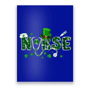 Happy St Patrick's Day Nurse Lucky Shamrock Irish Clover Gift Poster