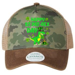 Happy St Pat Rex Day Dinosaur Irish Shamrock St Patricks Day Legacy Tie Dye Trucker Hat