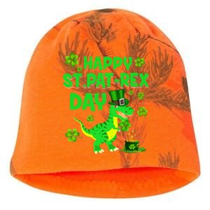 Happy St Pat Rex Day Dinosaur Irish Shamrock St Patricks Day Kati - Camo Knit Beanie