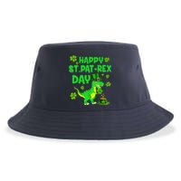 Happy St Pat Rex Day Dinosaur Irish Shamrock St Patricks Day Sustainable Bucket Hat