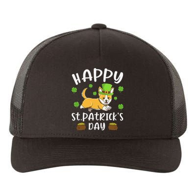 Happy St Patrick's Day Funy Saint Patricks Corgi Dog Yupoong Adult 5-Panel Trucker Hat