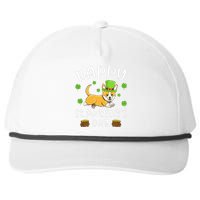 Happy St Patrick's Day Funy Saint Patricks Corgi Dog Snapback Five-Panel Rope Hat