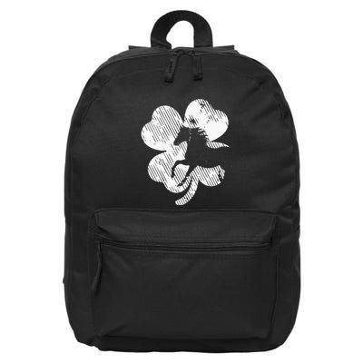 Horse St Patricks Day Irish Shamrock 16 in Basic Backpack
