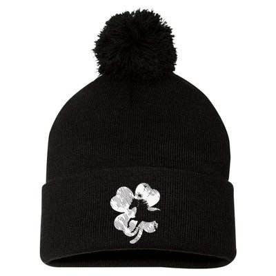 Horse St Patricks Day Irish Shamrock Pom Pom 12in Knit Beanie