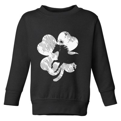 Horse St Patricks Day Irish Shamrock Toddler Sweatshirt
