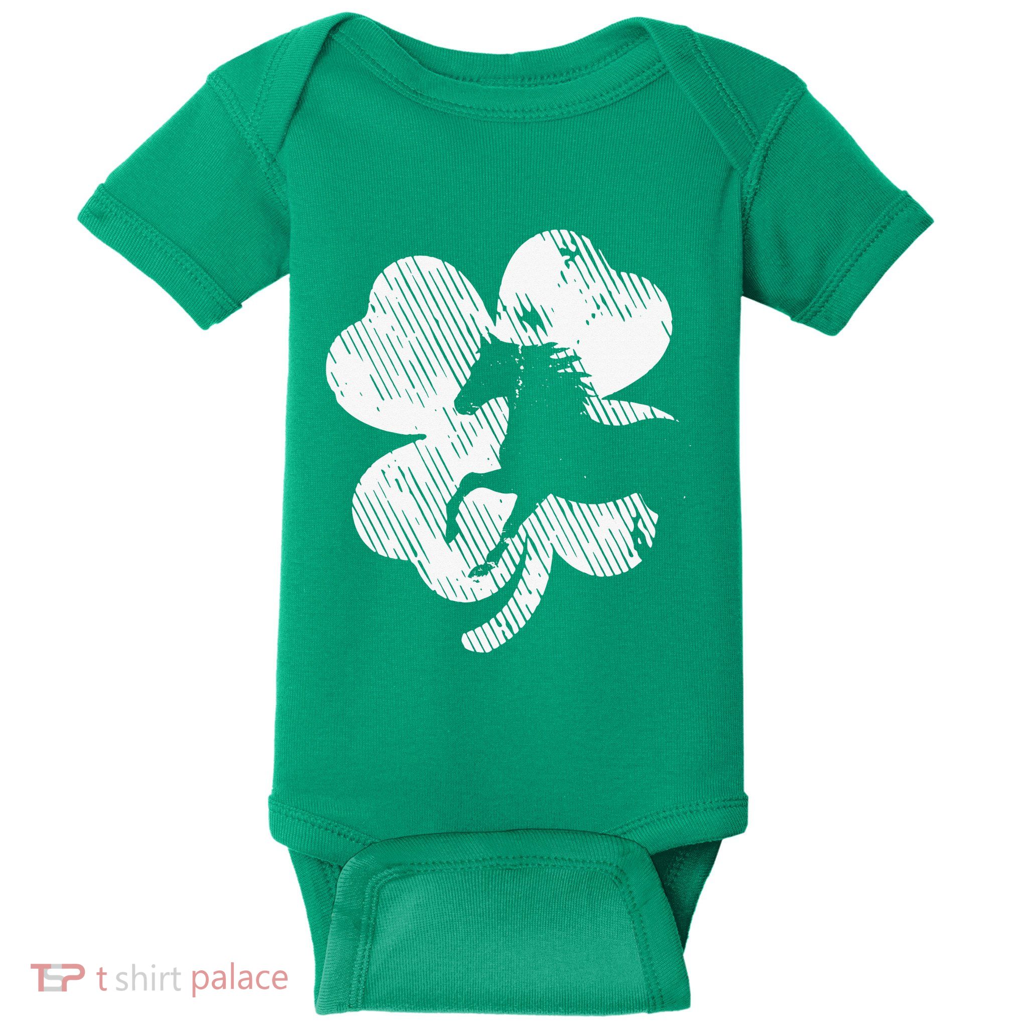 Horse St Patricks Day Irish Shamrock Baby Bodysuit