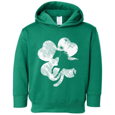 Horse St Patricks Day Irish Shamrock Toddler Hoodie