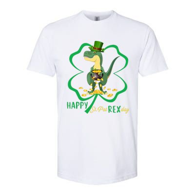 Happy St Pat Rex Day Dinosaur Irish Shamrock St Patricks Day Softstyle® CVC T-Shirt